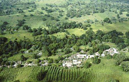UN village manding entouré par la nature